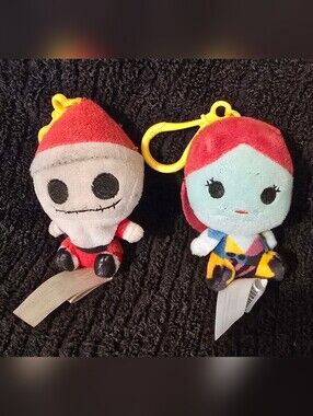 Funko Nightmare Before Christmas Jack and Sally mini Plush Keychains